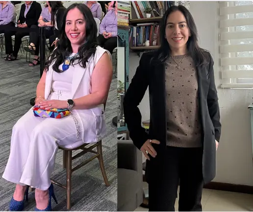 Wendy B. antes y después del tratamiento en Clínica CAMBIO